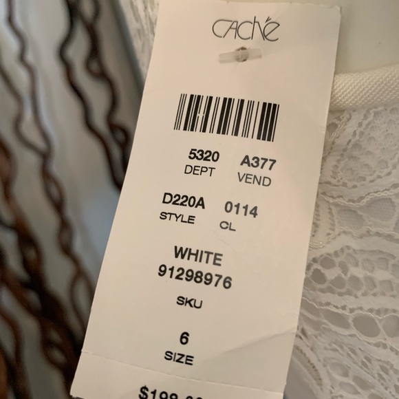 New Stunning Cache White Elegant Evening Dress - Picture 5 of 14